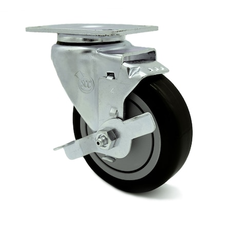 Service Caster Regency 600CSW415WB U-Boat Utility Cart Caster Replacement - REG-SCC-20S414-PPUB-BLK-TLB-TP2